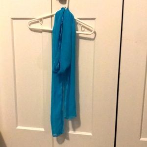 Silver edged blue scarf